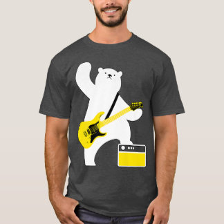 Guitar Lover Bear Playing Bass Guitar Guitarists M T-Shirt