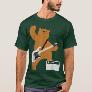 Guitar Lover Bear Playing Bass Guitar Guitarists M T-Shirt