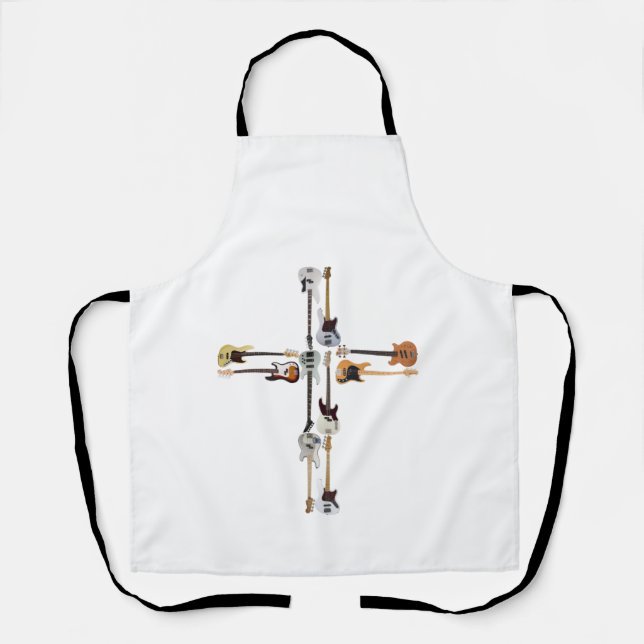 Guitar Lover | Guitar Cross Gift Apron (Front)
