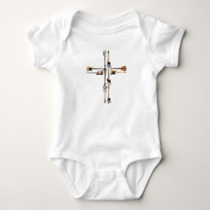 Guitar Lover Guitar Cross Gift Baby Bodysuit