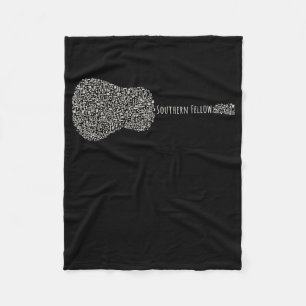 Guitar Lover   Guitar Notes Gift Fleece Blanket