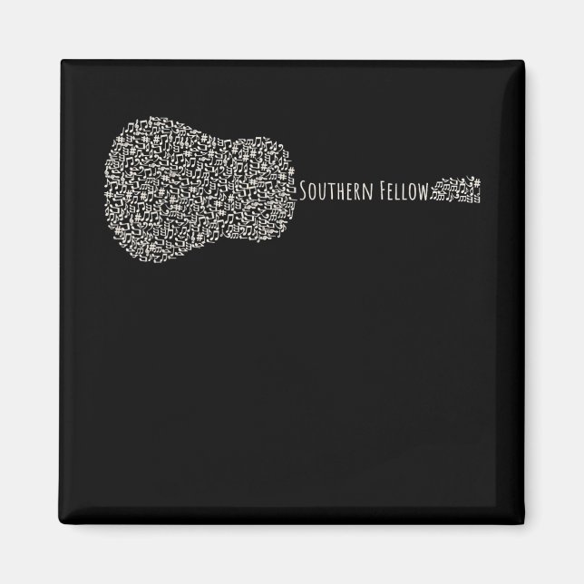Guitar Lover | Guitar Notes Gift Magnet (Front)