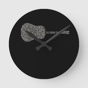Guitar Lover Guitar Notes Gift Round Clock