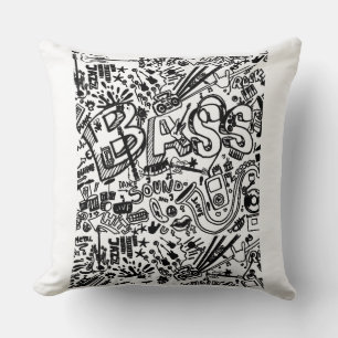 Guitar Lover   Guitar Pattern Gift Cushion
