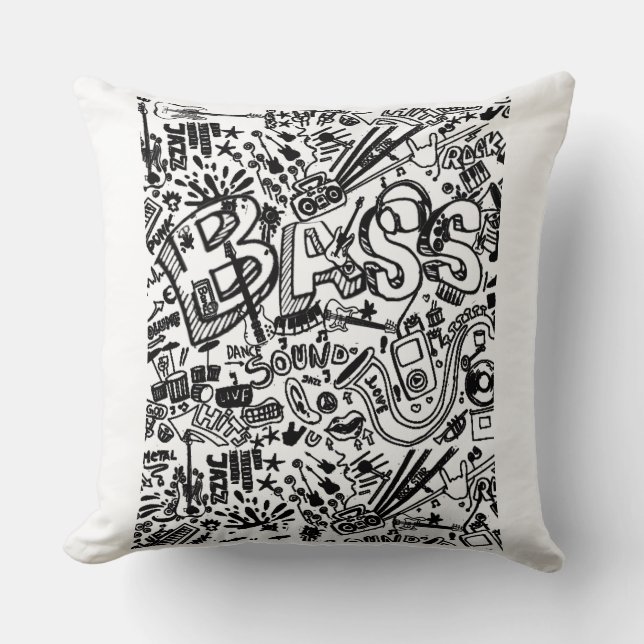 Guitar Lover | Guitar Pattern Gift Cushion (Front)