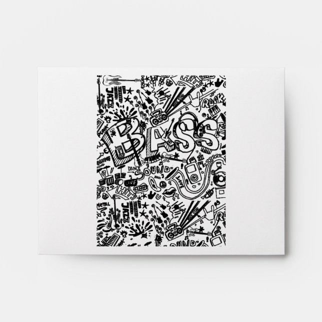 Guitar Lover | Guitar Pattern Gift Envelope (Front)