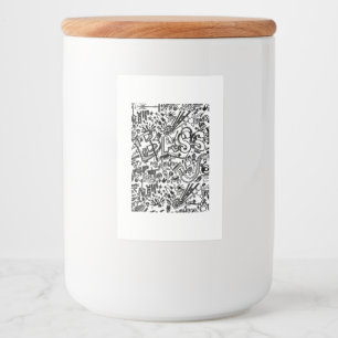 Guitar Lover Guitar Pattern Gift Food Label