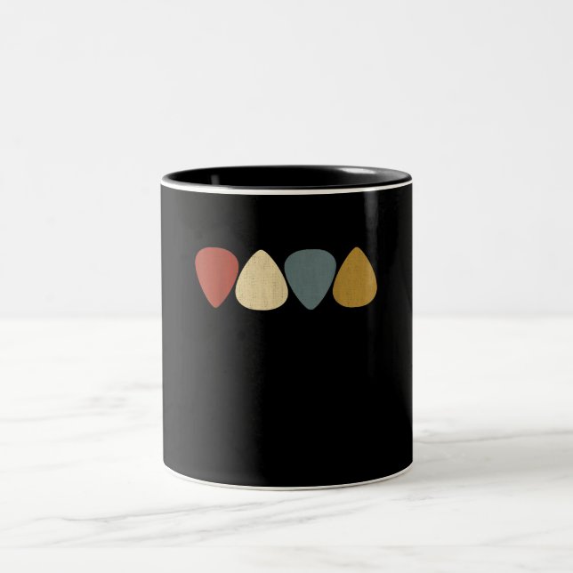 Guitar Lover | Guitar Pick Gift Guitarist Two-Tone Coffee Mug (Center)