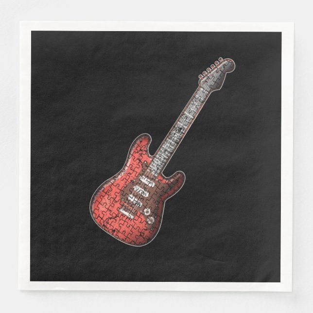 Guitar Lover | Guitar Player Gift Napkin (Front)