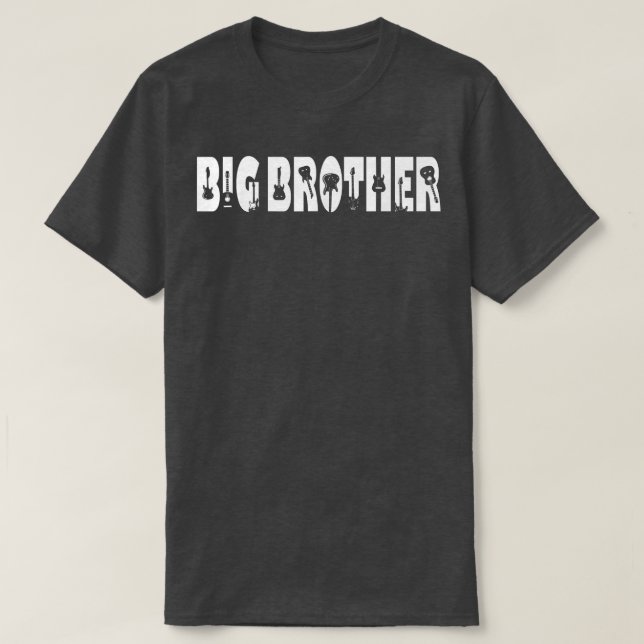 Guitar Lover Guitarist Big Brother Funny Music Fat T-Shirt (Design Front)