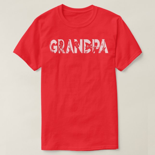 Guitar Lover Guitarist Grandpa Funny Music Fathers T-Shirt (Design Front)
