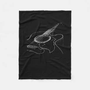 Guitar Lover   Guitarist Musician Fleece Blanket