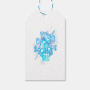 Guitar Lover Head Of A Bass Guitar Player Gift Tags