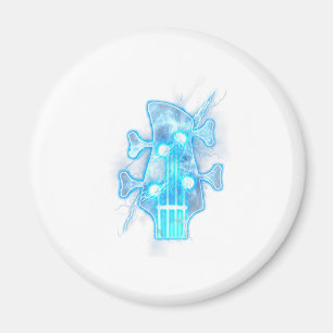 Guitar Lover Head Of A Bass Guitar Player Magnet