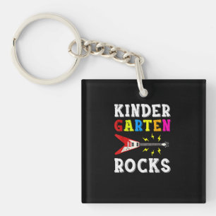 Guitar Lover Kindergarten Rocks Guitar Key Ring