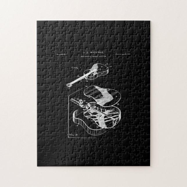 Guitar Lover | Martin Guitar Patent Jigsaw Puzzle (Vertical)