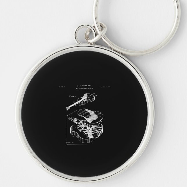Guitar Lover | Martin Guitar Patent Key Ring (Front)