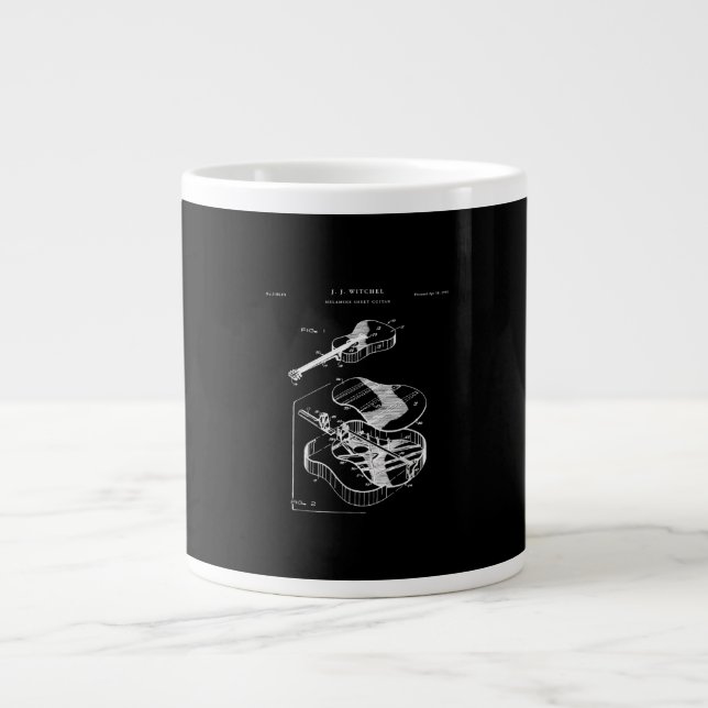 Guitar Lover | Martin Guitar Patent Large Coffee Mug (Front)