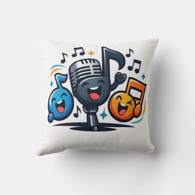 Guitar Lover – Minimalist Music Illustration Desig Cushion (Back)