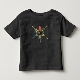 Guitar Lover Retro Style Gift For Guitarist Toddler T-Shirt