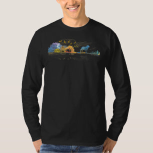 Guitar Lover Rottweiler Dog Watercolor T-Shirt