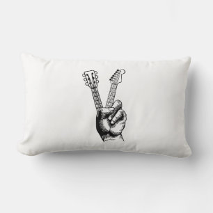 Guitar Lover Say Hi Guitar Gift Lumbar Cushion