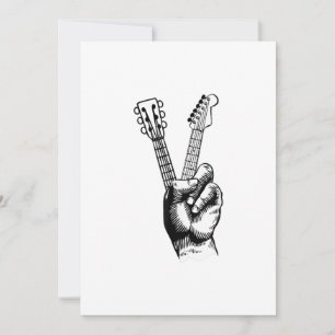 Guitar Lover   Say Hi Guitar Gift Thank You Card