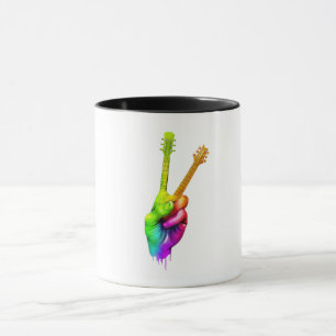 Guitar Lover Say Hi Guitar Hands Gift Mug