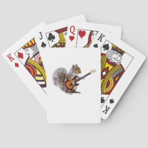 Guitar Lover Squirrel Playing Guitar Playing Cards