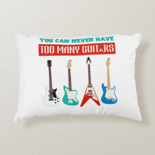 Guitar Lover   You Can Never Have To Many Guitar Decorative Cushion