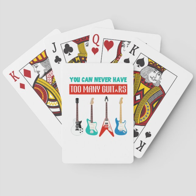 Guitar Lover | You Can Never Have To Many Guitar Playing Cards (Back)
