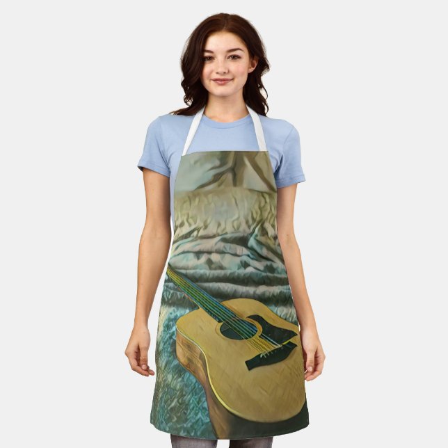 Guitar lovers gifts apron (Worn)