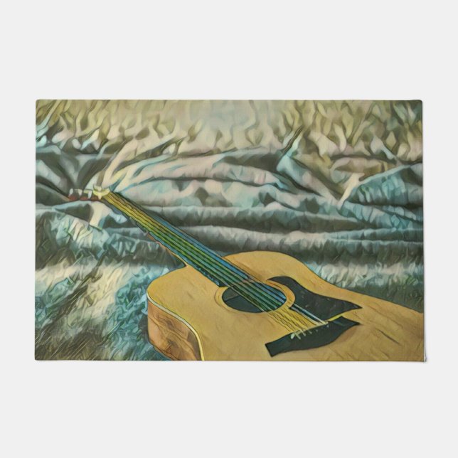 Guitar lovers gifts doormat (Front)