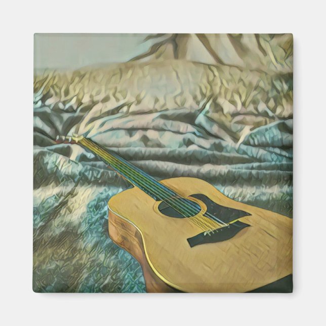 Guitar lovers gifts magnet (Front)