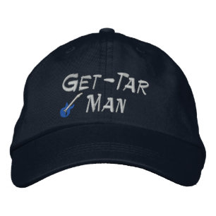 Guitar Man Embroidered Hat