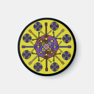 Guitar Mandala Magnet