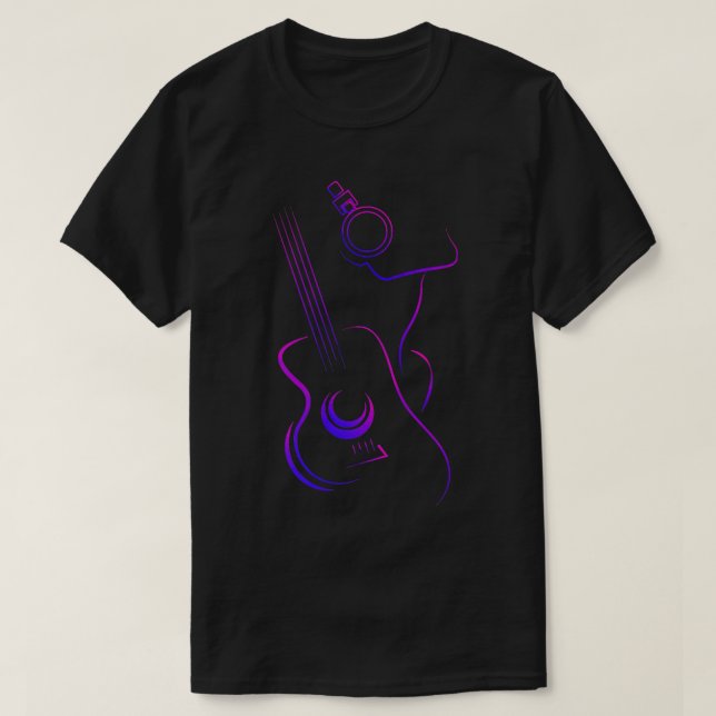 Guitar Men Women Music Band Guitarist Stuff Rhythm T-Shirt (Design Front)