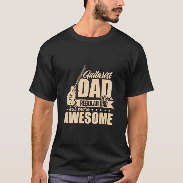Guitar - Mens Guitarist Dad Awesome Guitar Player T-Shirt (Front)