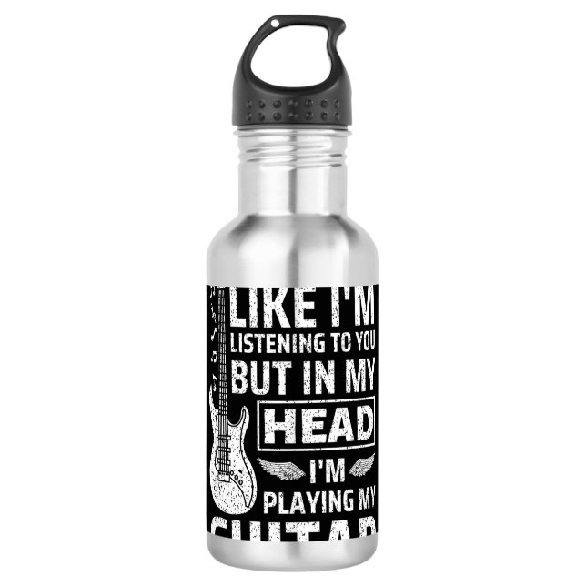 Guitar Music 710 Ml Water Bottle (Front)