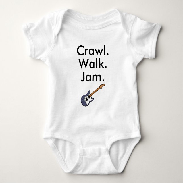 Guitar Music Baby Bodysuit (Front)