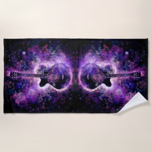 Guitar Music Beach Towel