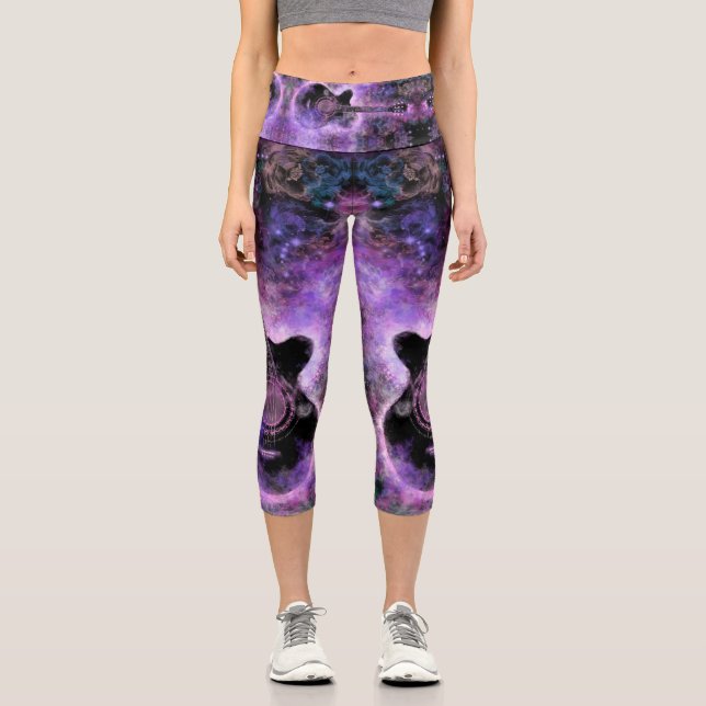 Guitar Music Capri Leggings Magic Sounds (Front)
