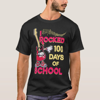 Guitar Music I Rocked 100 Days Of School Teacher T-Shirt