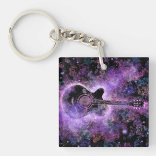 Guitar Music Keychain