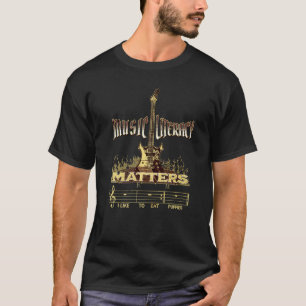 Guitar Music Literacy Matters I Like To Eat Puppi T-Shirt