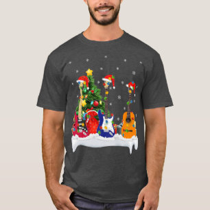 Guitar Music Lover Matching Santa Hat Guitar Chris T-Shirt