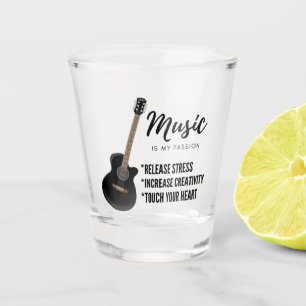 guitar music lover, quote shot glass