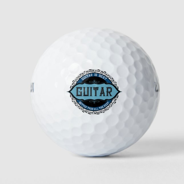 Guitar Music Note Circle Golf Balls (Front)