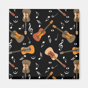 Guitar Music Notes Pattern Magnet