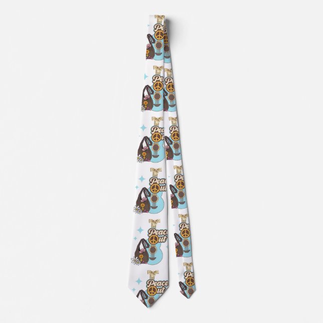 guitar music pattern tie (Front)